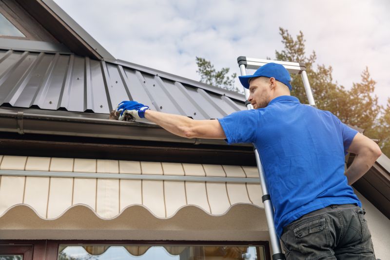 Residential property gutter maintenance
